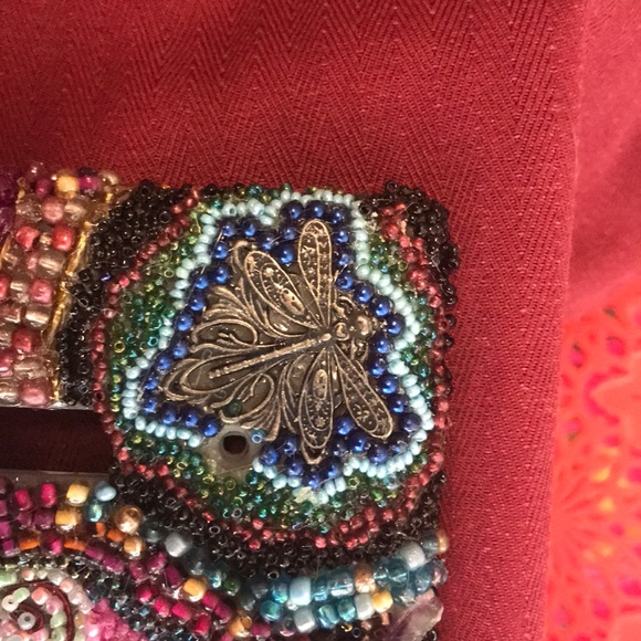 Handmade 3 plate light switch cover beaded - Picture 2 of 5